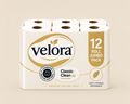 Velora Classic Scented 3-Ply Quilted Toilet Tissue – 12 Roll Pack