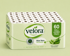 Velora AleoVera Scented 3-Ply Quilted Toilet Tissue – 12 Roll Pack