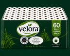 Velora Grass Scented 3-Ply Quilted Toilet Tissue – 12 Roll Pack