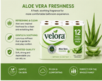 Velora AleoVera Scented 3-Ply Quilted Toilet Tissue – 12 Roll Pack