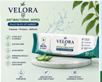 Velora Antibacterial Wipes – Cleanse, Protect & Refresh | 40 Wipes Each | Pack of 6 – 240 Wipes Total