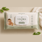 Velora Baby Wipes – Soft, Safe & Pure | 40 Wipes Each | Pack of 6 (240 Wipes Total)
