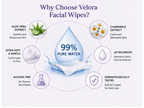 Velora Facial Wipes – Cleanse, Refresh & Hydrate | 40 Wipes Each | Pack of 6 – 240 Wipes Total