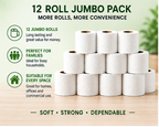 Velora Grass Scented 3-Ply Quilted Toilet Tissue – 12 Roll Pack