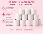 Velora Rose Scented 3-Ply Quilted Toilet Tissue – 12 Roll Pack